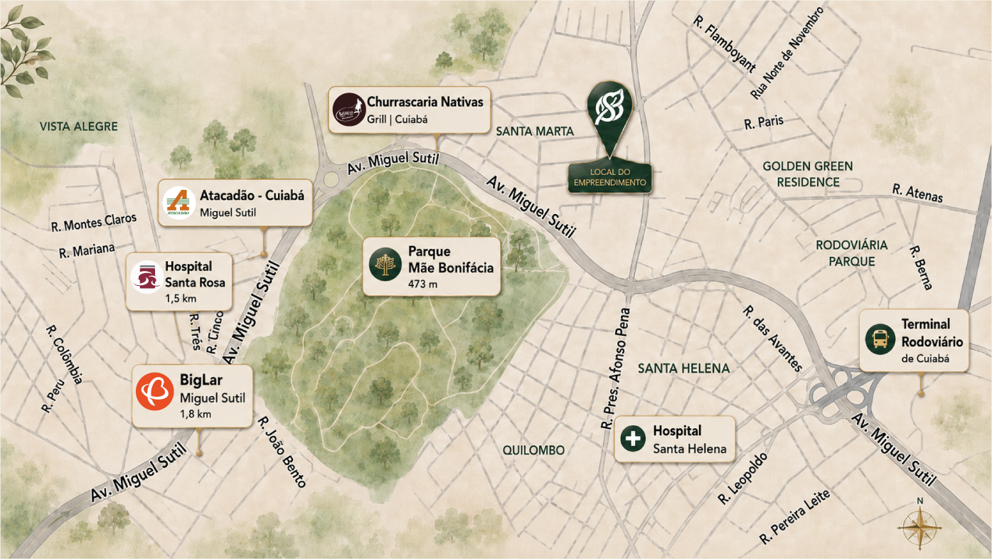 Localização do Spazio Bonifácia
